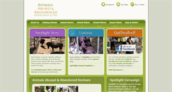 Desktop Screenshot of animals-abused.org
