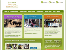 Tablet Screenshot of animals-abused.org